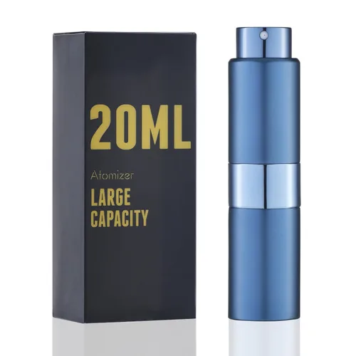 Vista 16 de Botella de perfume de viaje recargable 0.7 fl oz, atomizador de spray de colonia grande, negro
