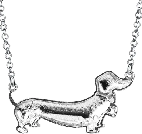 Vista 5 de BONSNY - Collar con colgante de corazón para perro, diseño de perro y mascotas, diseño de perro
