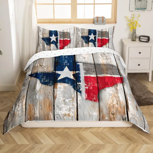 Vista 13 de Feelyou Texas Star - Juego de funda de edredón tamaño individual, diseño bohemio de vaquero para niños y niñas, funda de edredón azteca del salvaje