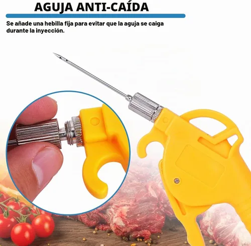 Vista 9 de MXBAOHENG Bomba eléctrica del arma del inyector de la carne con la manguera