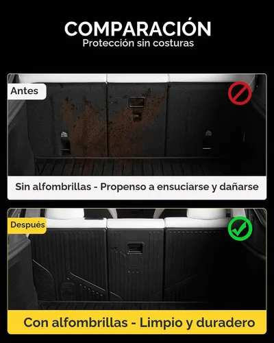 Vista 7 de 3W – Tapete protector para respaldo compatible con Tesla Model Y Juniper 2025-2026, cubiertas de asiento trasero TPE para todo tipo de clima