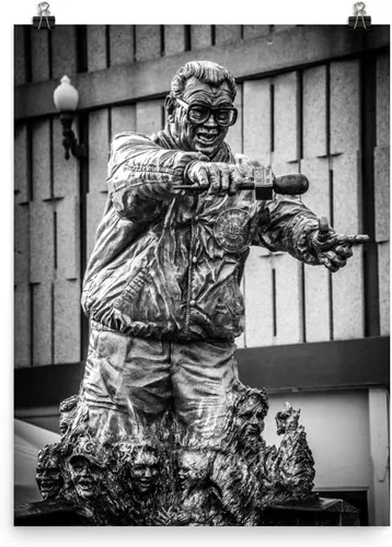 Vista 5 de 8x12 Inch Canvas Print: Harry Caray Picture, Chicago Wrigley Field Wall Art, Black and White Artwork, Sports Home Decor Photo Print, Baseball