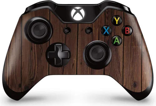 Vista 5 de giZmoZ n gadgetZ Calcomanía de piel de caoba para consola de madera Xbox + 2 fundas de control compatibles con Xbox One y Kinect
