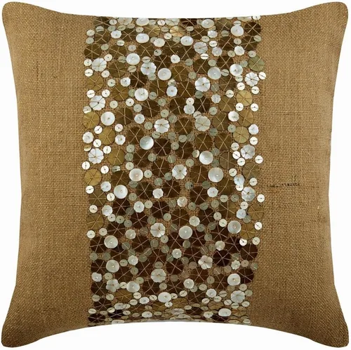 Vista 29 de HomeCentric Funda de almohada geométrica beige, 12 x 12 pulgadas, cuadrado de lino y algodón, círculos contemporáneos de Pascua, círculo de la vida