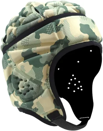 Vista 11 de Casco de rugby acolchado protector suave para hockey fútbol fútbol portero for Hockey, 7v7 Flag Football, Soccer Goalie