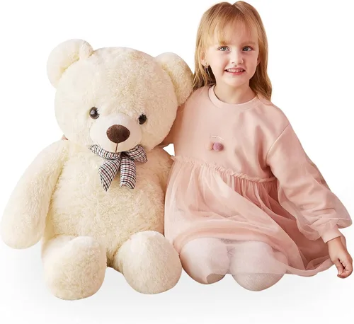 Vista 18 de IKASA Oso de Peluche Gigante Animal de Peluche Juguete de Felpa, 47 pulgadas Grande Lindo Jumbo Juguetes Suaves, Enorme Gran Esponjoso Gordo Negro