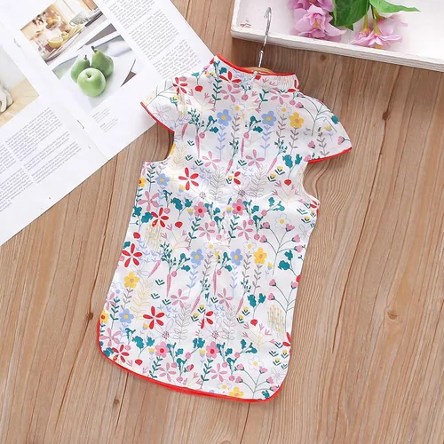 Vista 3 de Vestido de princesa casual Cheongsam de estilo chino, para niña