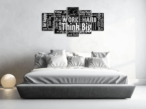 Vista 4 de Biufo Arte de Pared con Citas Inspiradoras Lienzo Impreso Blanco y Negro Palabras Motivacionales Imagen para Sala de Estar Dormitorio Oficina