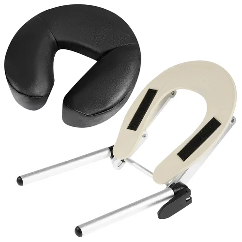 Vista 7 de VARIPOWDER - Mesa de masaje con reposacabezas ajustable para cama Massage Head Rest Cushion Cradle for Salon Home, Massage Pillow Face Down