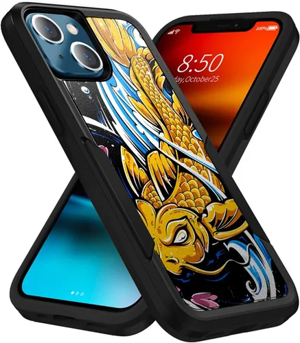 Vista 13 de CasesOnDeck Grip Case Compatible with Apple iPhone 14 (6.1") / iPhone 14 Case [Dual Tactical] Slim Heavy Duty Heavy Duty Case Black Matte (Astronaut)