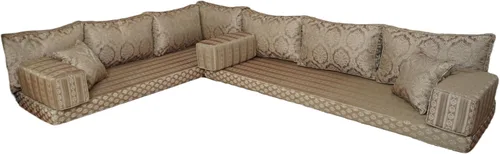 Vista 13 de arabicsofa Sofá de Asiento de Piso Tradicional Árabe – Cojines de Piso de Estilo Marroquí Hechos a Mano para Habitación de Huéspedes