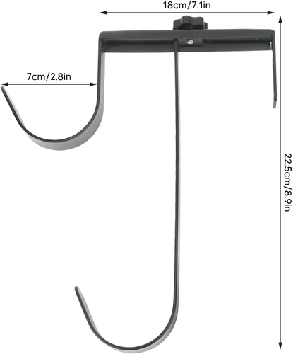 Vista 3 de Fdit 2 ganchos ajustables para postes de piscina, ganchos de metal de hierro para poste de piscina, accesorios de piscina para postes de piscina
