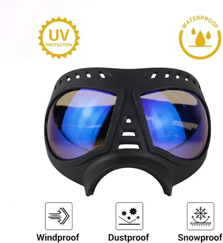 Vista 5 de Gafas grandes para perros con protección para ojos de mascotas para razas medianas a grandes, resistentes al viento, a prueba de nieve, a prueba