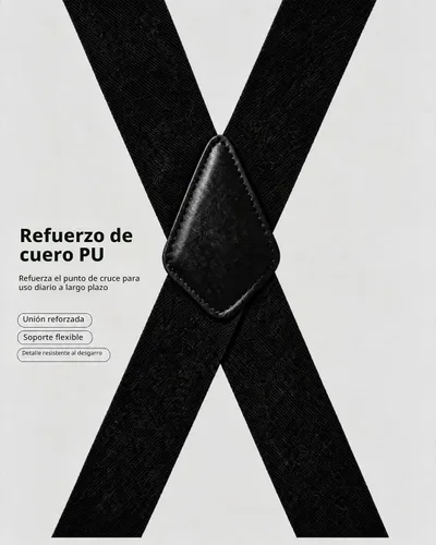 Vista 3 de Fasker Tirantes ajustables y resistentes para hombre Negro