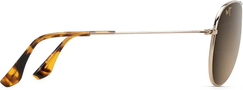 Vista 3 de Maui Jim Mavericks - Gafas de sol polarizadas estilo aviador para hombre y mujer Oro
