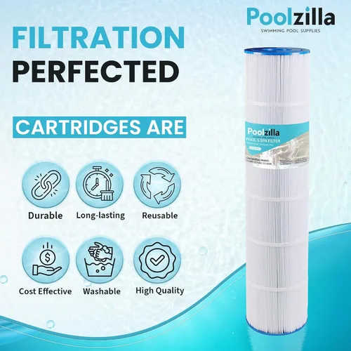 Vista 5 de Poolzilla Paquete de 4 cartuchos de filtro de piscina de repuesto para Unicel C-7482, Jandy CL580, CV580, PJAN145, Filbur FC-0820, A0104100