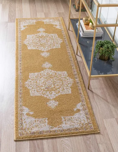 Vista 21 de Único Loom - Alfombra de la colección Utopia con estampado botánico vintage, tonos cálidos