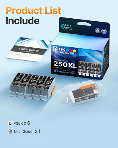 Vista 6 de E-Z Ink Cartucho de tinta compatible de repuesto para Canon PGI-250XL PGI 250 XL para usar con PIXMA MX922 MX722 MG5420 MG5520 MG5620 MG6320 MG6420