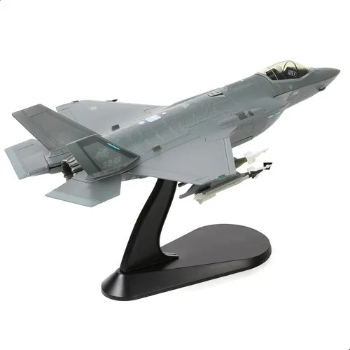 Vista 10 de NUOTIE 1/72 F-35A Lighting II Avión de combate Modelo de avión de combate Fuerza Aérea de los Estados Unidos AF-01 avión fundido a presión