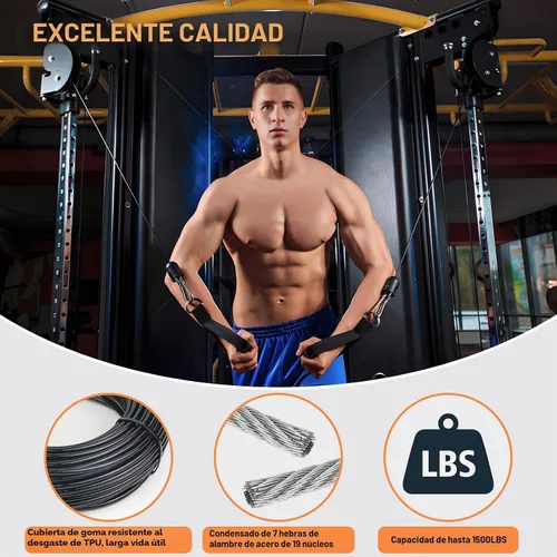 Vista 4 de SERTT Cable de repuesto para máquina de cable de polea, cable de polea para gimnasio casero DIY, longitud de cable de alambre de 32.8/65.6/98.4 pies