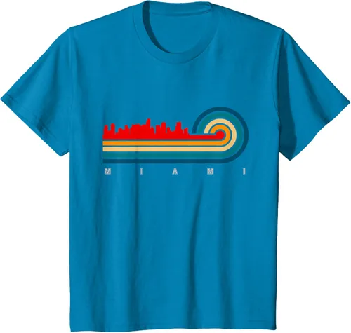 Vista 46 de Camiseta Retro City of Miami Florida, Negro