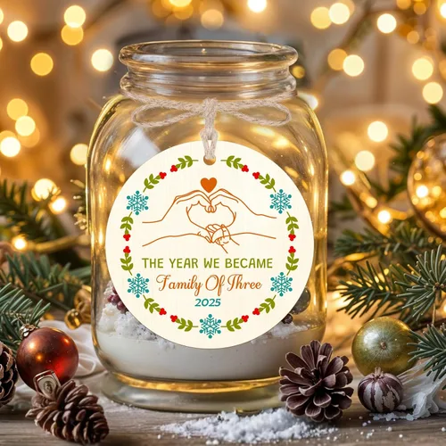 Vista 5 de Adornos de Navidad para bebés 2025, regalos para padres recién nacidos, regalos para parejas, primera vez, mamá, papá, anuncio de embarazo