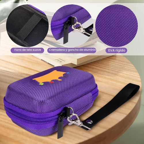 Vista 3 de Travel Card Game Case Compatible with Card Games Set, Card Case Compatible with UNO Game Card Holder, (Not Including Cards) (Purple)