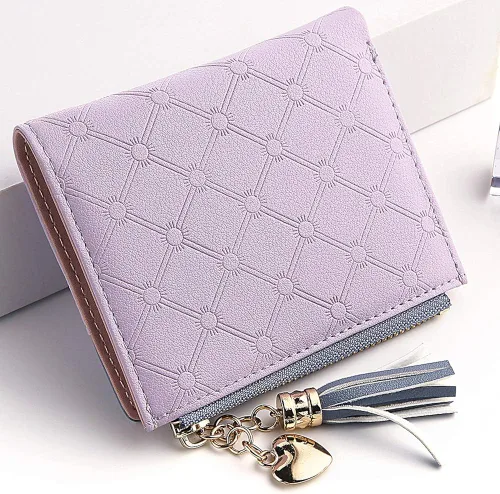 Vista 2 de Cartera para mujer pequeña billetera compacta Bifold cartera RFID titular de la tarjeta de crédito mini cartera de bolsillo bipolar