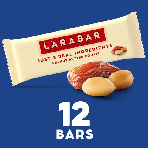 Vista 3 de Larabar - Galleta de mantequilla de maní, barras veganas de frutas y nueces sin gluten, 12