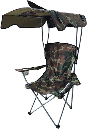 Vista 13 de Park Picnic Chair Portable with Canopy Oxford Fabric Folding Beach Lounge Seat Black 50 * 50 * 90/120CM