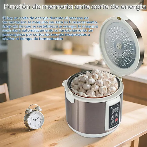 Vista 2 de Fermentador de ajo negro 5L Control inteligente automático completo Garlics Maker Multi Clove Garlic Cooker 110V con tiempo ajustable y función