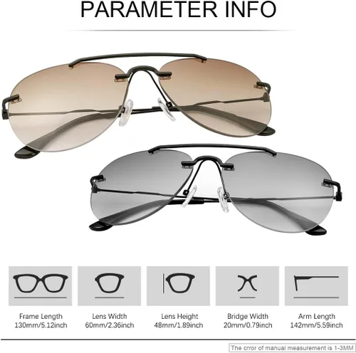 Vista 2 de YIMI Paquete de 2 lentes de lectura bifocales para hombres y mujeres, protección UV400, lectores solares, aviador, bloqueo de luz azul, lentes