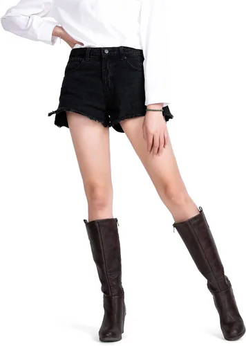Vista 8 de Vepose Botas altas hasta la rodilla para mujer 9652 Botas de cuña con cremallera lateral
