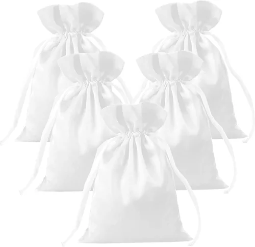 Vista 19 de 35 Piezas Bolsas de Regalo de Satén Beige de 5 x 7 Pulgadas - Bolsas de Baby Shower - Bolsas de Favores de Boda - Bolsa de Tela con Cordón - Bolsas