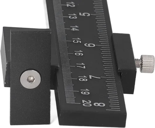 Vista 9 de Plantilla de hardware para gabinete, guía de taladro ajustable de aleación de aluminio, herramienta de perforación de madera para una instalación