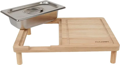 Vista 4 de RAZOR Tabla de cortar multiusos con almacenamiento de alimentos cubierto