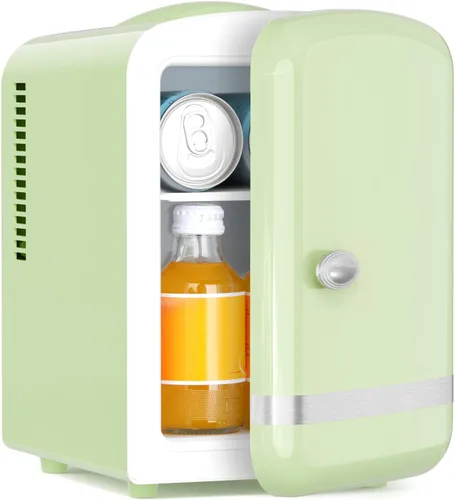 Vista 11 de Antarctic Star Mini refrigerador de maquillaje 4L con espejo para dormitorio, automóvil, oficina y dormitorio, enfriador pequeño portátil para Negro
