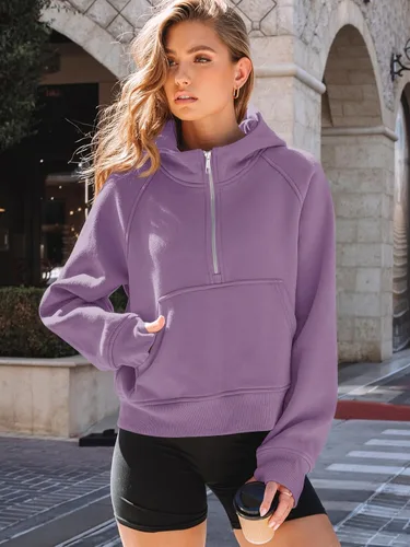 Vista 3 de AUTOMET Womens Hoodies Fleece Fall Fashion Outfits Workout Sweatshirts Winter Jackets Oversized Pullover Tops Clothes 2025