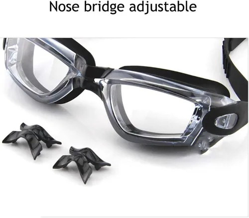 Vista 2 de Gafas de natación sin fugas, antivaho, protección UV, visión transparente, triatlón, natación con estuche gratis para adultos, hombres, mujeres