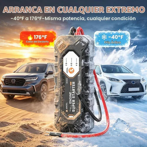 Vista 7 de ANCEL BS300 Super Starter, sistema de arranque de salto conectado Negro azabache