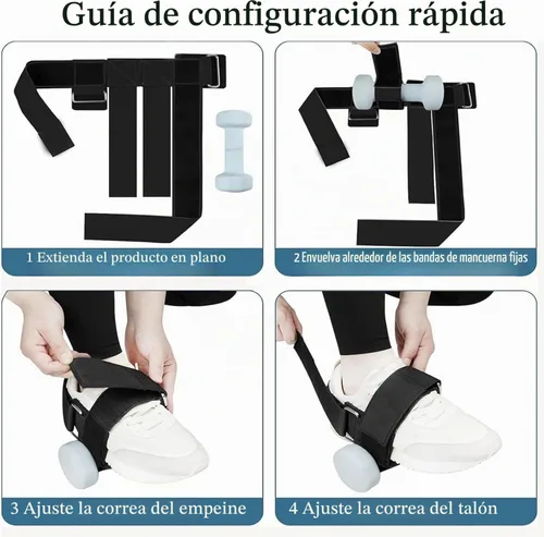 Vista 6 de Dumbbell Foot Attachment, Tibialis Trainer, Adjustable Ankle Weights, Leg Workouts at Home for Hip Flexors,Ankle Straps for Weight Lifting,Shin