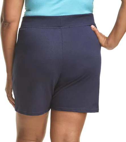 Vista 2 de Hanes Women's Just My Size Cotton Jersey Shorts, Plus Size Pull-on Gym Shorts, 7 inches Inseam