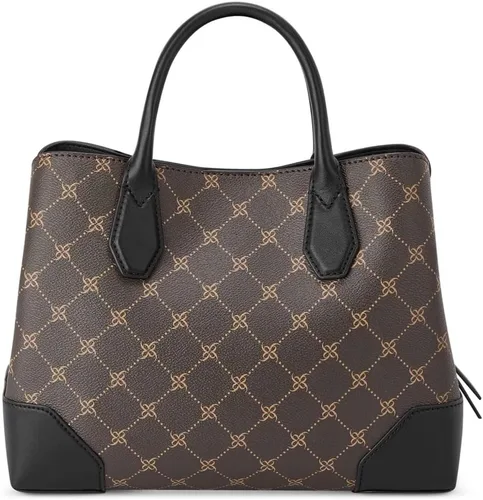Vista 3 de Nine West Brooklyn Jet Set Satchel, logotipo marrónnegro, Logotipo marrónnegro