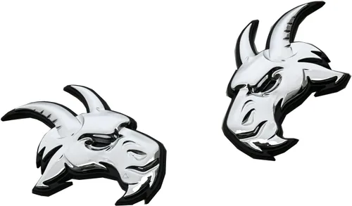 Vista 2 de Par de emblemas de cabeza personalizados insignias 3D de repuesto para TRX Ram 1500 Fender Badge Hellcat (cromado)