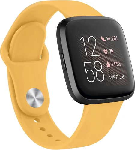 Vista 18 de AK Correas de silicona compatibles con Fitbit Versa 2, correas clásicas suaves de repuesto para reloj inteligente Fitbit Versa (azul abismo)