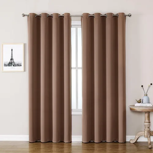 Vista 17 de ChrisDowa - Cortinas cortas para ventana de 40 pulgadas para dormitorio - Cortinas cortas con ojales y aislamiento térmico para oscurecer