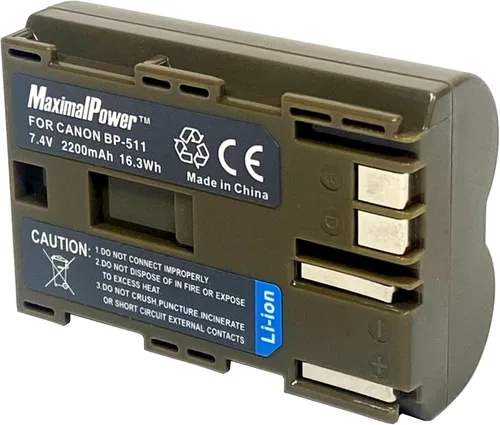 Vista 3 de MaximalPower Batería de iones de litio de repuesto para Canon EOS 5D 40D 20D 30D 10D - Batt totalmente decodificado no OEM para Digital Rebel, 1D