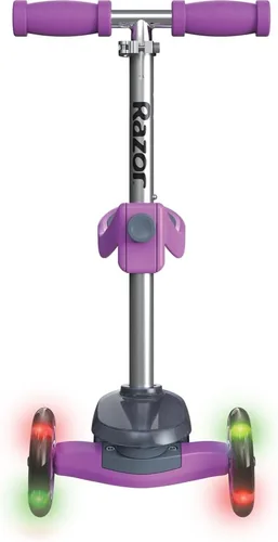 Vista 4 de Razor Rollie DLX, 3-Wheel Light-Up Scooter for Younger Children, Seated and Stand-Up Riding Options