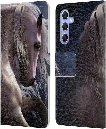 Vista 135 de Head Case Designs Officially Licensed Laurie Prindle A Morgan Christmas Western Stallion Leather Wallet Case Compatible with Samsung Galaxy A07 4G