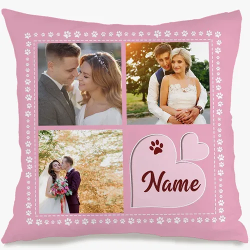 Vista 12 de Pillow Case Featuring one Photo and Custom Message Giving Your Space Unique Style and Presenting a Warm Gift Option 1 Photo&text